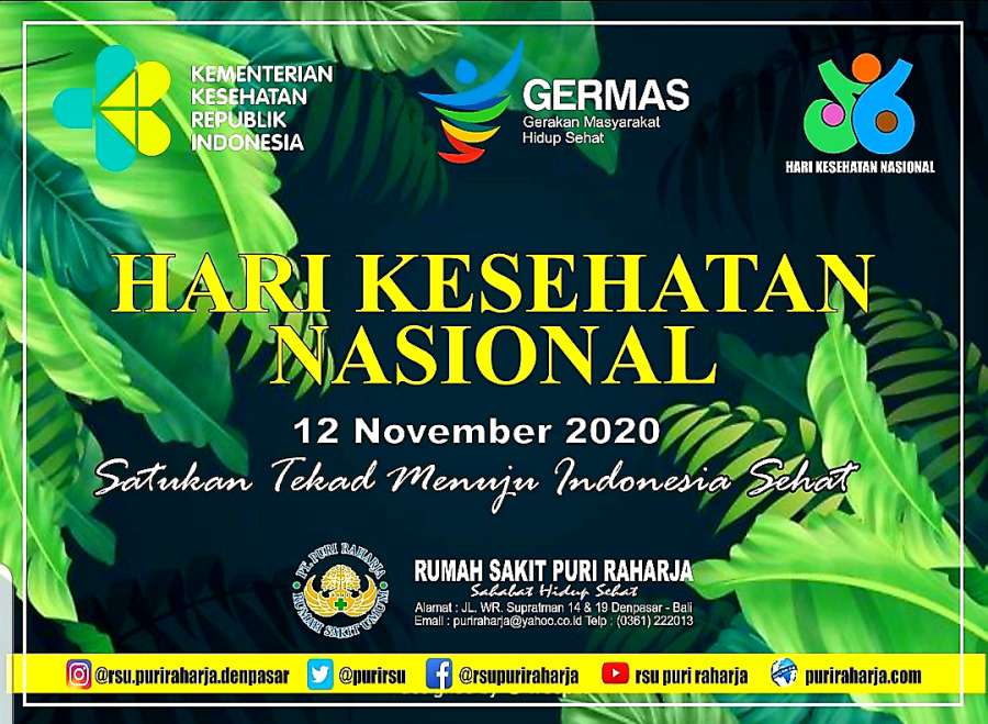 Selamat Hari Kesehatan Nasional 12 Nopember 2020 Satukan Tekad Menuju Indonesia Sehat