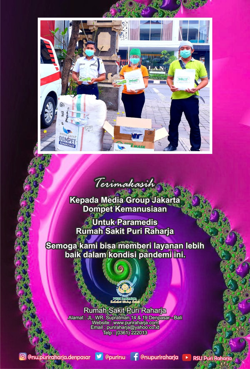 Terima kasih kepada Media Group Jakarta  Untuk Paramedis RSU Puri Raharja 