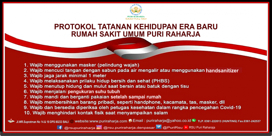 Protokol Tatanan Kehidupan Era Baru RSU Puri Raharja