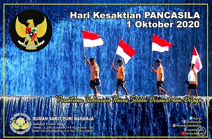 Selamat Hari Kesaktian Pancasila 1 Oktober 2020  Perstuan Indonesia Harus Selalu Dirawat dan Dijaga
