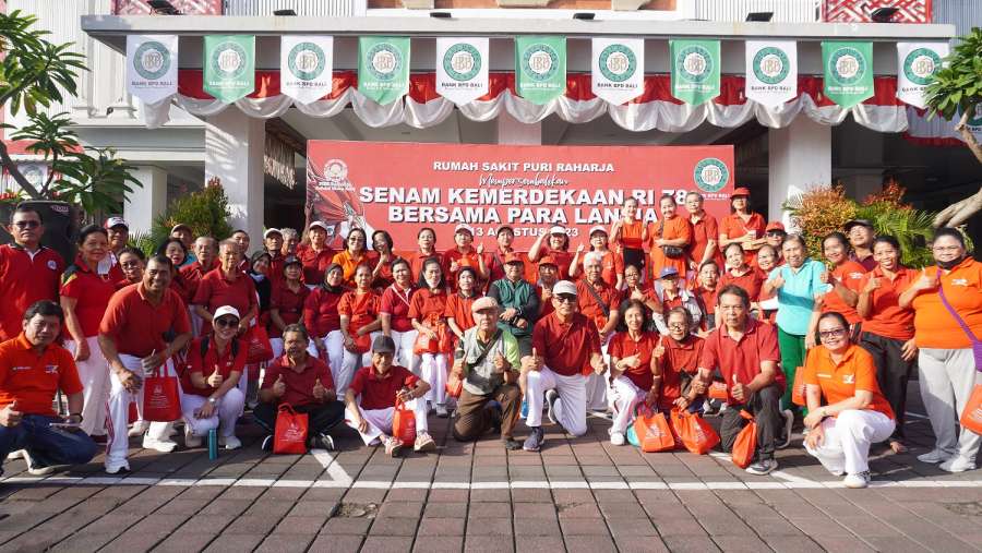 SENAM KEMERDEKAAN RI 78 Th Bersama para Lansia  di RS Puri Raharja 13 Agustus 2023