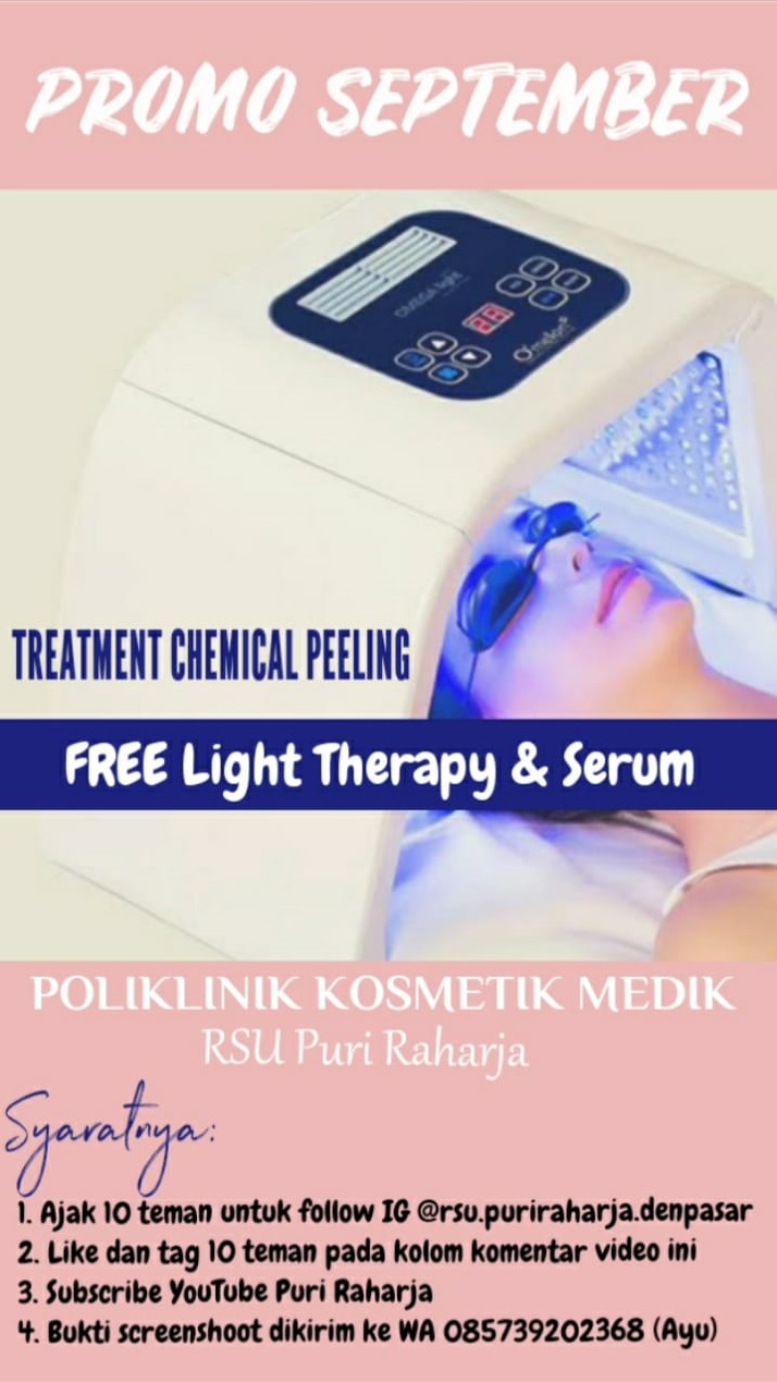 Promo September Treatment Chemical Peeling ( Poliklinik Kosmetik Medik RSU Puri Raharja ) 