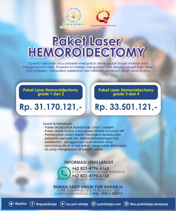 PAKET LASER HEMOROIDECTOMY 